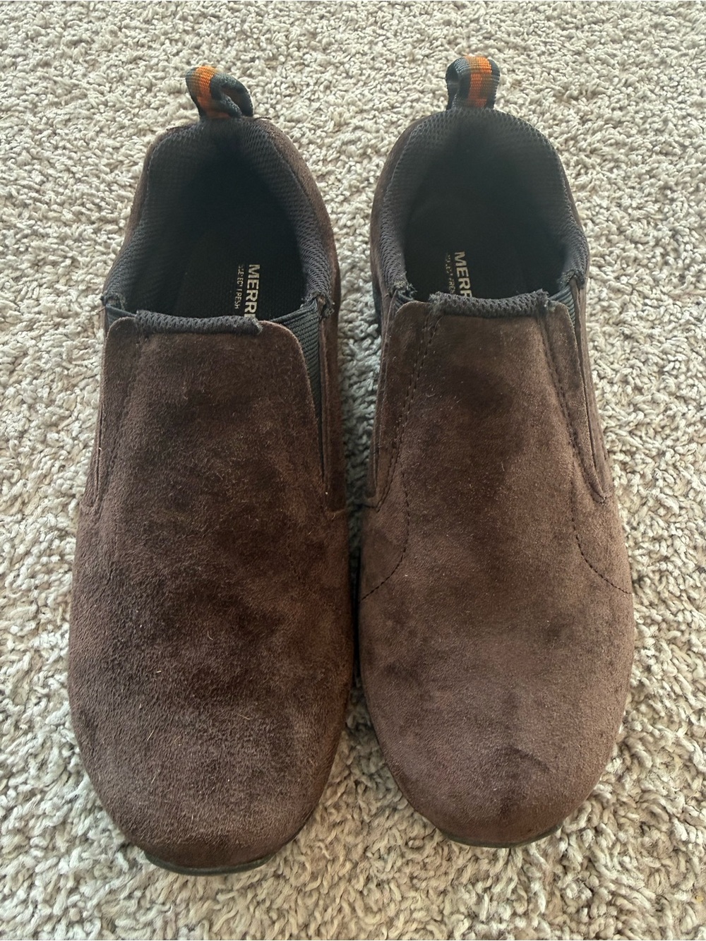 Kids Merrell Jungle Moc Slip On Shoes, Suede, Brown, Size 5W